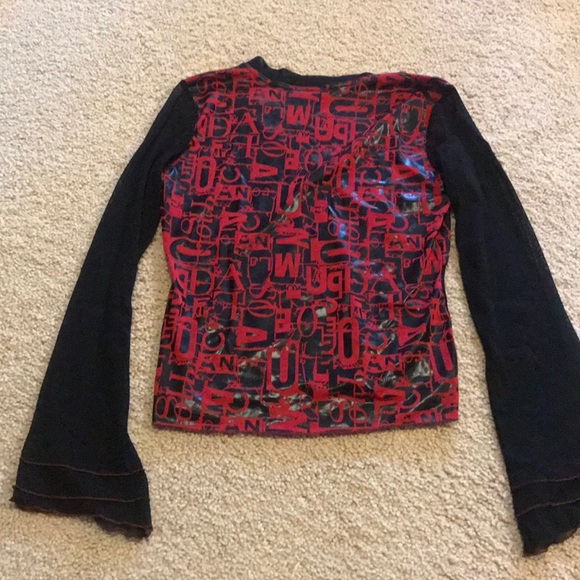 Black and red Sonice French designer blouse. - Picture 3 of 3